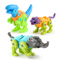 Ensemble de jouets de dinosaure à assembler soi-même, jouet de modèle de dinosaure de transformation 5 en 1 pour enfants, jouet de Construction de tige