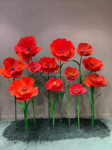 Hot Bán Nhân Tạo Khổng Lồ <span class=keywords><strong>Poppy</strong></span> Hoa Wedding Party Trang Trí Lớn EVA Hoa Handmade Ngoài Trời Không Thấm Nước Hoa - Product Image 4