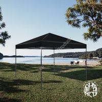 Gazebo Pop-Up Extérieur Personnalisable 3x3 m (10x10 pi) en Métal pour Jardin et Patio, avec Cadre en Alliage Durable et Revêtement Poudré
