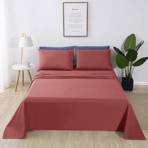 Chất lượng cao 4 cái Vua Kích thước bedsheet tấm ga trải giường bộ đồ giường Bộ - Product Image 1