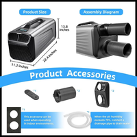 Mini climatiseur portable pour voiture, tente anti-moustiques, refroidissement par compresseur, idéal pour l'extérieur