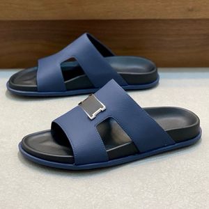 Sandalias de Playa de Lujo de Primera Calidad, de Cuero Genuino, Punta Abierta, Resistentes al Desgaste, Antideslizantes, con una Sola Correa, Cómodas y Suaves para Hombre - Product Image 5