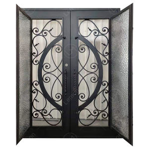 Puerta de hierro forjado de entrada principal Popular de nuevo diseño, puerta de Metal individual insonorizada de alta eficiencia para apartamento de Villa al aire libre - Product Image 5
