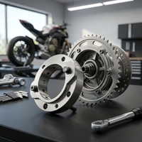 Support de pignon de moto en aluminium usiné CNC avec surface satinée