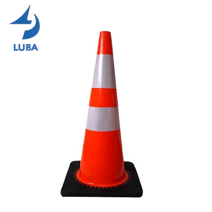 700mm Rodovias Sinal Flexível PVC Estrada Cones Reflexivo Segurança Tráfego Cone