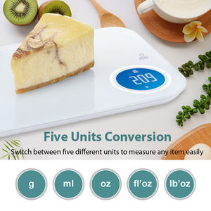Balance ronde LCD Balance nutritionnelle Balanza sans fil Valeurs nutritionnelles Balance de cuisine alimentaire intelligente - Product Image 5