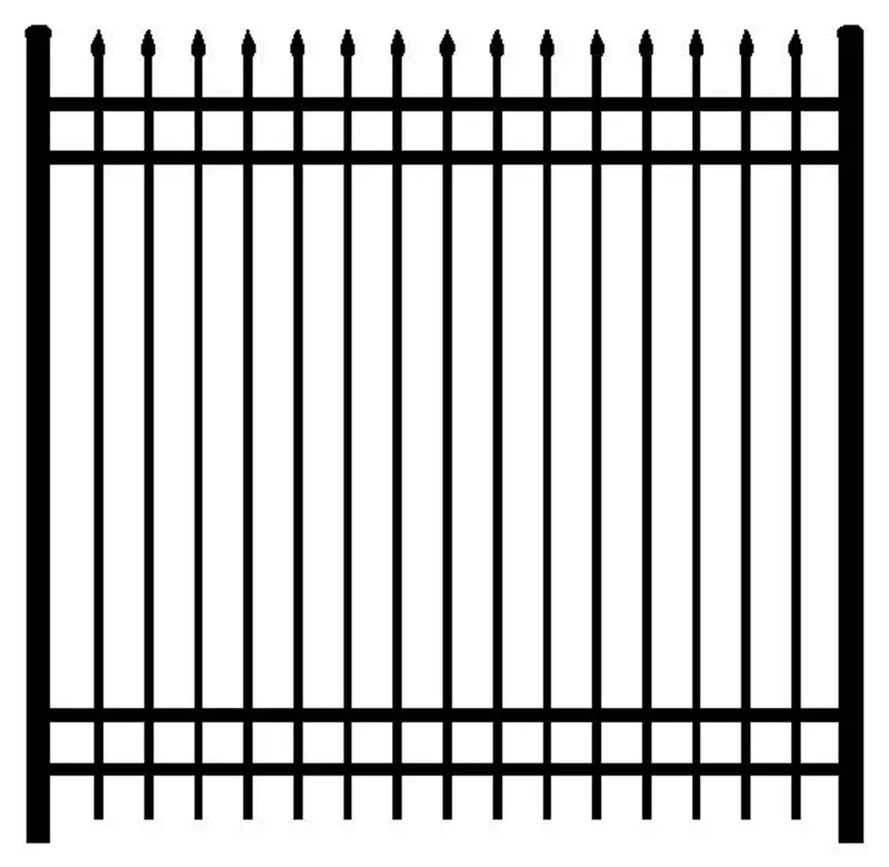 Garten verwendet Schmiedeeisen Zaun zum Verkauf pulver beschichtete Speer platte Stahl Hof Zaun günstigen Preis