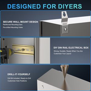 SAIPWELL Çin NEMA 4X 304 Paslanmaz Çelik Elektrik Kutusu 10x8x4 İnç Dış Mekan Bağlantı Kutusu Montaj Plakası Duvar - Product Image 6