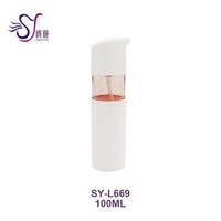 Bouteille blanche de lotion cosmétique en plastique de matériel de pp avec pompe de presse 100ml L669