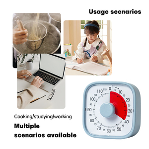 キッチンタイマービジュアル学習教室目覚まし時計時間管理教育タイマー生産性カウントダウンビジュアルタイマー - Product Image 4