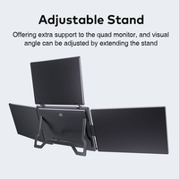Nuevo Extensor de Pantalla 2025, Monitor Portátil de 14 Pulgadas, 1 Cable para 3 Pantallas, Monitor Triple con Puertos Tipo-C para Uso con Laptop