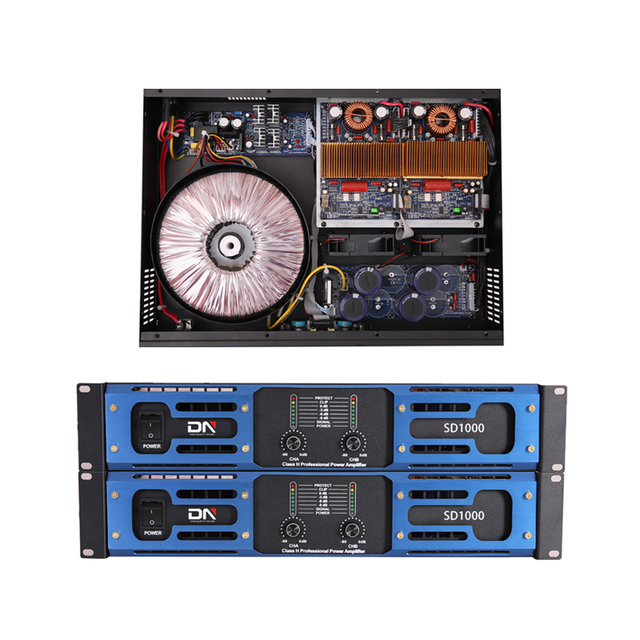 1000w Class D 2U 2 Two Channel 2ch Professional Power Soft Subamp Ampli Bass 1000 Watt Amplifier