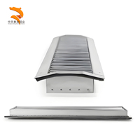 Grille de déflection simple en tôle d'acier galvanisé pour CVC industriel, diffuseur DGD pour conduit spiralé, usage en entrepôt