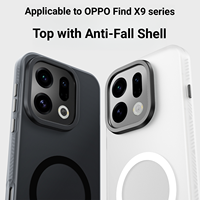 Nouvelle coque de téléphone en polycarbonate rigide transparente mate antichoc avec couverture magnétique pour OPPO Find X 9Pro
