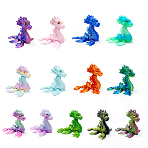 Estatua de Serpiente Dragón Impresa en 3D, Adorno de Serpiente Impreso en 3D con Degradado, Decoración Posable para el Hogar y la Oficina, Autismo, TDAH - Product Image 6