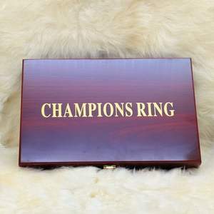 Customizable Logo 35-Piece <strong>Ring</strong> <strong>Box</strong> Lockable <strong>Championship</strong> and Baseball <strong>Ring</strong> <strong>Display</strong> Case Jewelry Container - Product Image 3
