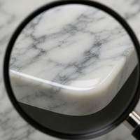 Table basse en marbre blanc Statuario - Prix |   Tables gigognes modernes de luxe en forme de galet pour la décoration du salon de villa