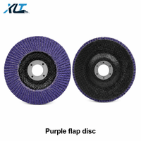 Disque à lamelles abrasif en céramique violette de qualité supérieure 4 pouces 100 mm T27 T29, support en fibre de verre robuste, disque de meulage abrasif pour le débavurage