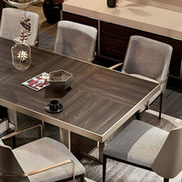 Ensemble de table à manger ronde extensible de style scandinave moderne avec 6 chaises, en bois massif, pour la salle à manger, usage domestique et hôtelier, Guangdong, Chine