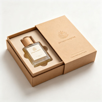 Boîte rigide en papier kraft personnalisée, boîte cadeau pour flacon de parfum avec insert en EVA, logo personnalisé pour 50 ml