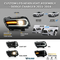 Ensemble de phares avant modifiés VLAND à LED pour Dodge Charger R/T SXT SRT8 2011-2014