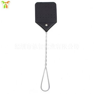 Raquette anti-moustiques en cuir PU à long manche – Design moderne et portable pour cadeaux de bienvenue, Tue-moustiques domestique - Product Image 3
