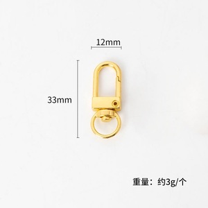 Bán Buôn 12*32Mm Kim Loại Dây Buộc Xoay Snap Móc Chìa Khóa Vòng Tôm Hùm <span class=keywords><strong>Clasp</strong></span> Móc Chìa Khóa Cho Túi Tự Làm Phụ Kiện Cửa Loại Khóa Móc - Product Image 4