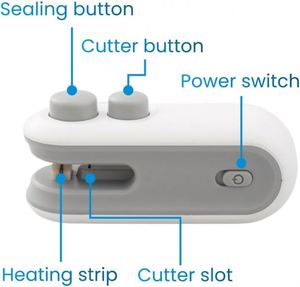 Scelleuse de sacs portative alimentée par USB, machine de scellage domestique pour sacs en plastique sous vide - Product Image 5