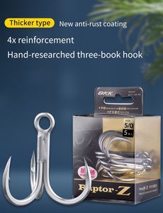 เบ็ดตกปลาทะเล Raptor <span class=keywords><strong>Original</strong></span> รุ่น 6071-4X-HG แบบ 4 ทาง  แข็งแรงพิเศษ ป้องกันสนิม  พร้อมตัวเบ็ดแบบ Treble Hook และดัมมี่ทิน - Product Image 4