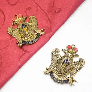 Toptan metal fraternal sipariş kolye masonik charms kartal şekli masonik regalia kolye aksesuarları için