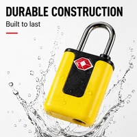 Cadenas à clé TSA étanche pour extérieur, en ABS robuste, pour le camping, les sacs à dos, les valises, les boîtes de rangement et les armoires