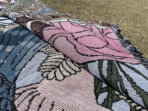 Bán Buôn Jacquard Dệt Ném Chăn Trẻ Em Người Lớn Little Mermaid Chăn Chăn Với Tua - Product Image 3