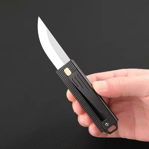 Navaja de Bolsillo Mini Personalizable, Navaja de Gravedad con Hoja de Acero D2 y Mango de Aleación de Aluminio, para Caza y Defensa Personal - Product Image 1