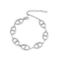 Bracelet tendance pour femme en acier inoxydable plaqué or 18 carats, étanche, avec pendentifs cœur, étoile de mer, coquillage, croix et chaîne nez de cochon