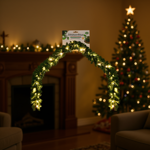 Guirnalda navideña LED Dinoloonlblue de 32,8 pulgadas, luces blancas, decoración navideña tradicional para montaje en pared - Product Image 2