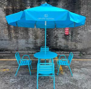 ชุดร่มและเก้าอี้ในสวนกลางแจ้งทุกสภาพอากาศที่ทันสมัยหลังคาป้องกันรังสียูวีขนาด4*4ม. พับได้แบบพกพาสำหรับใช้งาน - Product Image 6