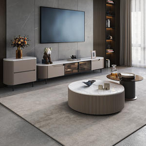 Soporte de <span class=keywords><strong>tv</strong></span> bajo clásico funky de madera retro de cuero de diseño vintage a la venta - Product Image 5