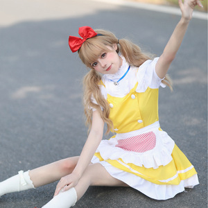 Dorami Little Yellow Chick Lolita Maid Outfit Short Skirt For <b>Anime</b> Cosplay Role Play Spring 2023 - Product Image 4