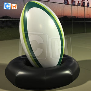 Modèle gonflable géant blanc de ballon de rugby, ballon gonflable fait sur commande de jeu de rugby pour l'affichage de sport - Product Image 4
