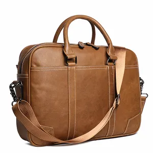حقائب رجالي جلد بشعار مخصص حقائب للحمل على الكمبيوتر حقائب جلدية أنيقة للرجال