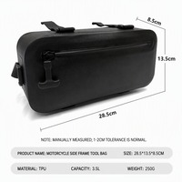 Sacoche latérale universelle étanche en TPU pour moto, sacoche de selle, sacoche de cadre de vélo, sacoche de rangement 3,5 L