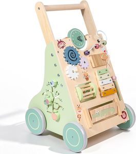 Andador de Madera Multifuncional Personalizado para Bebés, Juguete de Empujar y Tirar para Desarrollo Temprano - Product Image 1