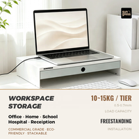 Support d'écran en métal avec tiroir de rangement, organisateur de bureau, étagère ergonomique pour écran d'ordinateur et support pour ordinateur portable – Vente en gros