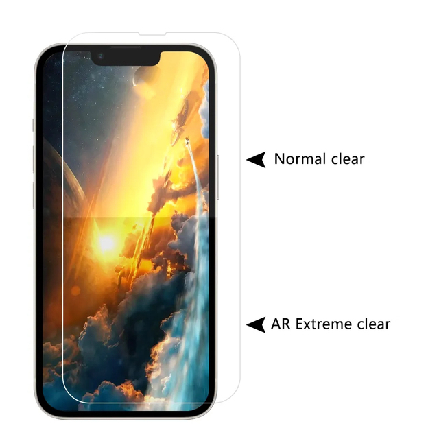 AR Anti Reflective Anti Glare Screen Protector 2.5D Clear 95% for Iphone 16 Pro Max 13 14 15 AR Screen Protector