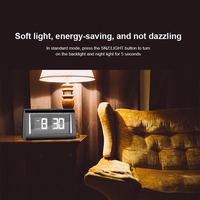 LCD-Display Elektronische Seiten dreh uhr Reloj Flip Desk Clock mit Hintergrund beleuchtung Moderner Retro-Wecker