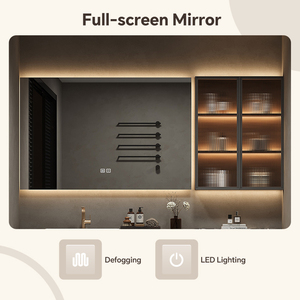 Mueble de Baño de Estilo Minimalista Clásico con Lavabo Individual, Gabinete de Almacenamiento con Espejo Inteligente para Baños Minimalistas - Product Image 5