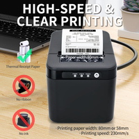 GTCODESTAR-Impresora térmica de escritorio de 80mm, paquete de envío, etiqueta de código de barras, impresora de recibos de 80mm