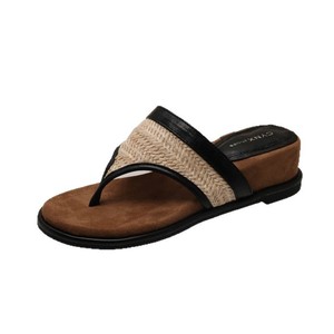 Chanclas Retro Casuales de Lino Tejido, Sandalias de Playa con Plataforma y Punta Descubierta, Elegantes y Cómodas para Exteriores - Product Image 5