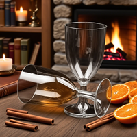 Échantillon gratuit Gobelet jetable transparent Verres à vin en plastique rouge Copa De Vino Verres a Boire Bicchieri Vinos