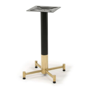 Base de table rectangulaire en marbre noir WEKIS Comfort Design Furniture <span class=keywords><strong>Cosson</strong></span>, base de table de bistrot Carla noir et laiton bicolore - Product Image 2